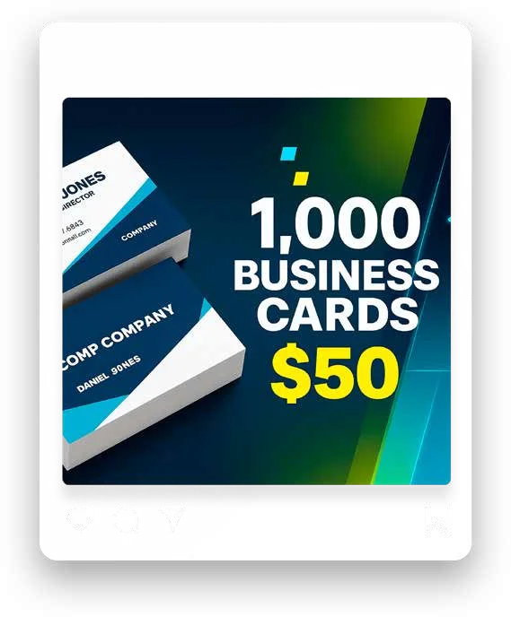 Diseño profesional: 1.000 tarjetas por $50