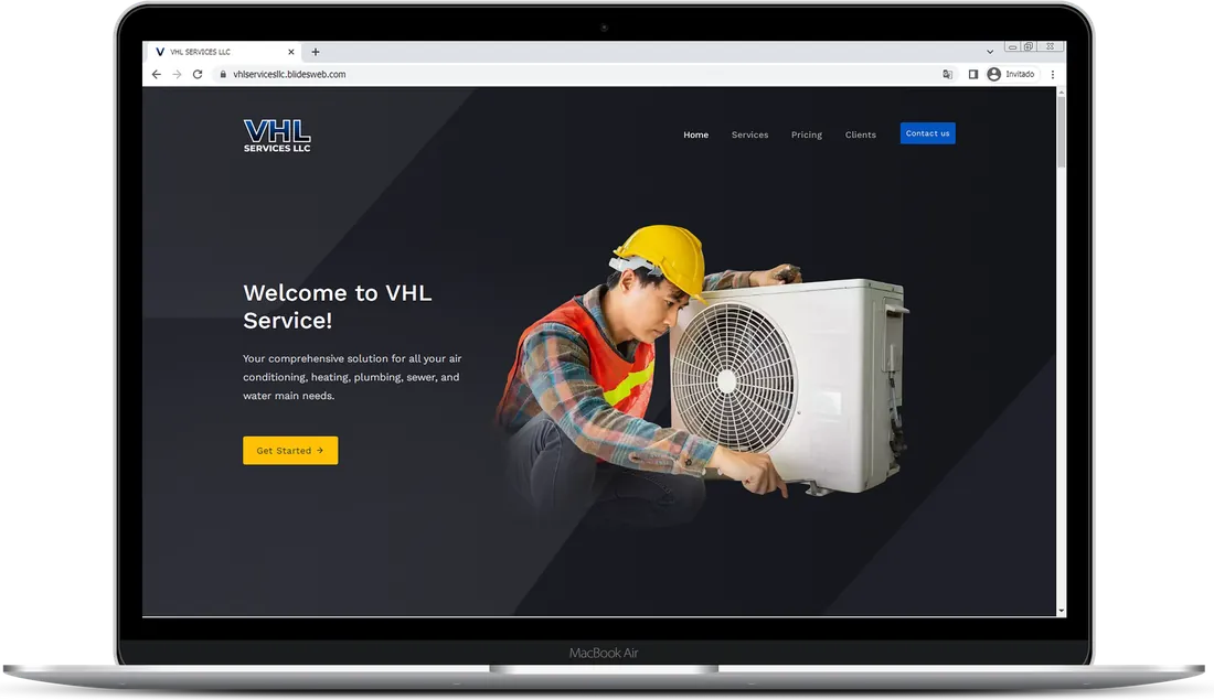 VHL Services en computadora