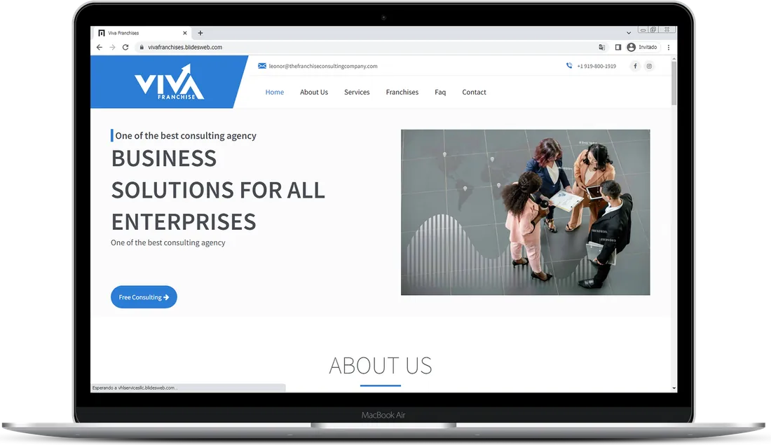 Viva Franchise en computadora