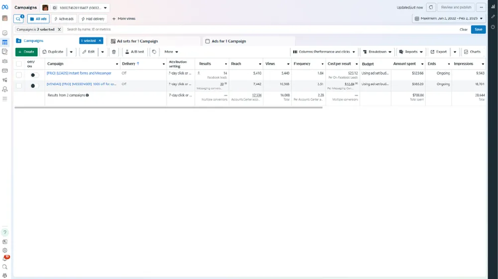 Resultados: instalación y retirada de luces